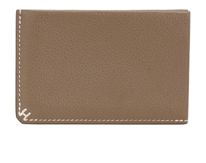 H Sellier Card Holder, &pound;175, Accessories, Taupe, Leather, Front view